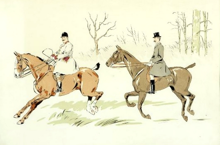 Illustration de Philippe Roque tirée de de l'ouvrage L'Equipage du Francport paru en 1910 - Société de Vènerie (9)